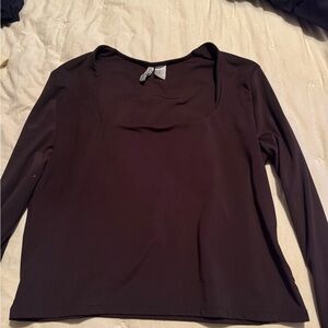 H&M Dark Brown Long Sleeve Top
